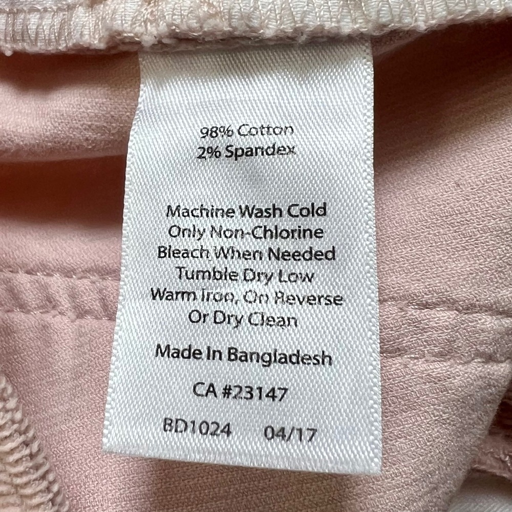 Talbots Flawless Five Pocket Corduroy Pants Pink Straight Leg Womens 14 Blush - Picture 8 of 8